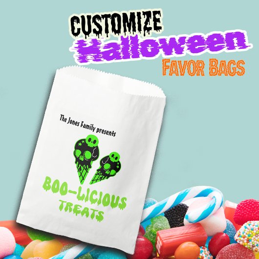 Boo-licious trakteert aangepaste naam bedankzakje