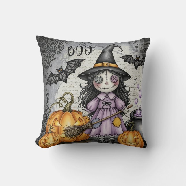 Boo & Lieve Heks en lantaarns Kussen (Voorkant)