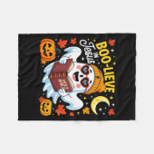 Boo-lieve In Jesus Ghost Christian Halloween Funny Fleece Deken (Voorkant (Horizontaal))