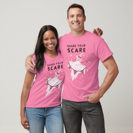 Boo Lil Ghost Grappig Gepersonaliseerde Pastel Hal T-shirt (Unisex)