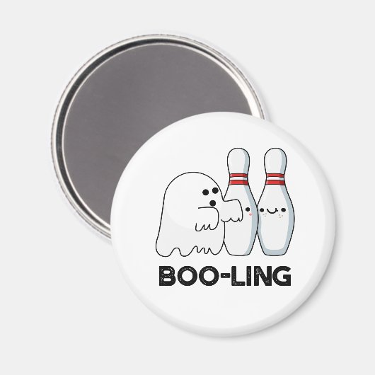 Boo-ling Funny Halloween Bowling Ghost Pun Magneet (Voorkant / Achterkant)