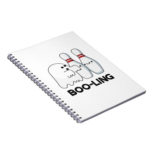 Boo-ling Funny Halloween Bowling Ghost Pun Notitieboek (Rechterzijde)
