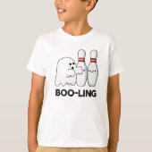 Boo-ling Funny Halloween Bowling Ghost Pun T-shirt (Voorkant)