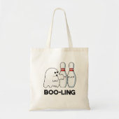 Boo-ling Funny Halloween Bowling Ghost Pun Tote Bag (Voorkant)