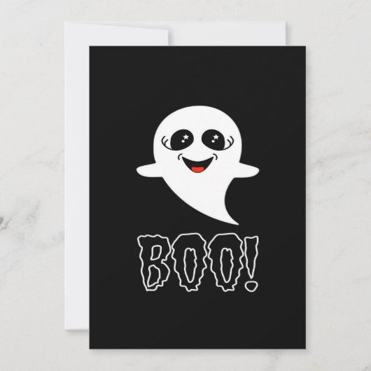 Boo Little Halloween Classic Design Feestdagenkaart (Voorkant)