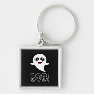Boo Little Halloween Klassiek Ontwerp Sleutelhanger