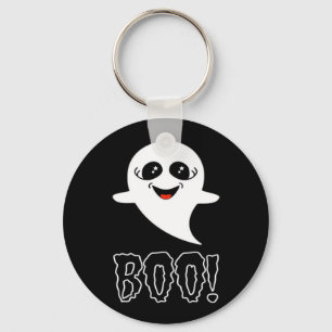 Boo Little Halloween Klassiek Ontwerp Sleutelhanger