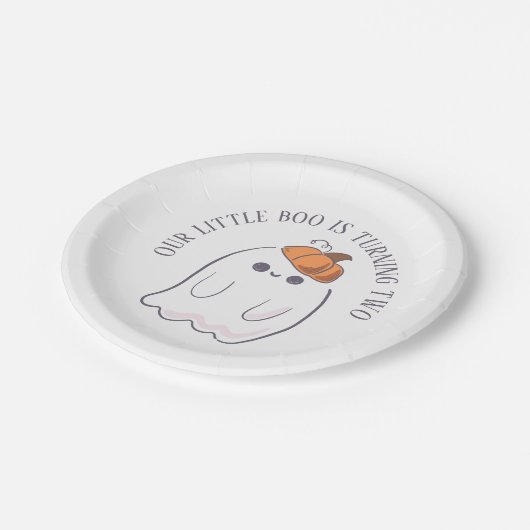 Boo maakt twee spookpompoenen bord (Gekanteld)