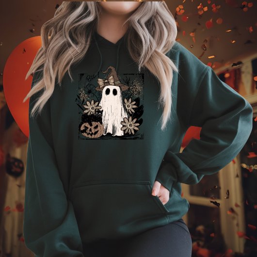 Boo Magic Vibes Boho Bloemige Geest Hoodie