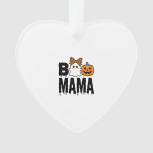 Boo Mama Halloween Geest Pompoen Boog Ontwerp Ornament