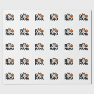 Boo Mama Halloween Geest Pompoen Moeder Shirt Ontw Cadeaupapier