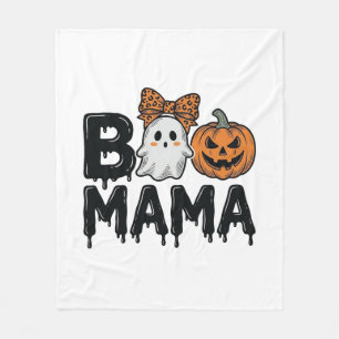 Boo Mama Halloween Geest Pompoen Moeder Shirt Ontw Fleece Deken