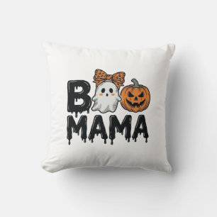 Boo Mama Halloween Geest Pompoen Moeder Shirt Ontw Kussen