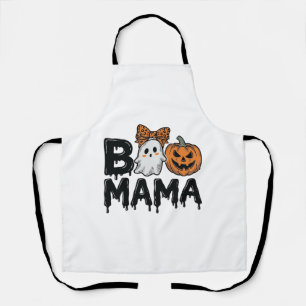 Boo Mama Halloween Geest Pompoen Moeder Shirt Ontw Schort
