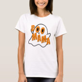 Boo Mama Moeder Ghost Halloween Wit T-shirt (Voorkant)