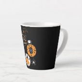 Boo Mask Spider Witch Pumpkin Patroon Latte Mok (Rechterhoek)
