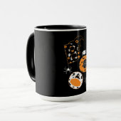 Boo Mask Spider Witch Pumpkin Patroon Mok (Voorkant links)