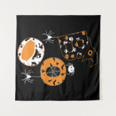 Boo Mask Spider Witch Pumpkin Patroon Wandkleed (Voorkant (horizontaal))