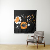 Boo Mask Spider Witch Pumpkin Patroon Wandkleed (In Situ (horizontaal))