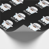 Boo-mer Funny Middle Aged Ghost Pun Dark BG Cadeaupapier (Hoek)