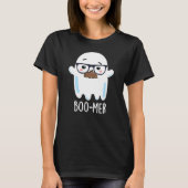 Boo-mer Funny Middle Aged Ghost Pun Dark BG T-shirt (Voorkant)