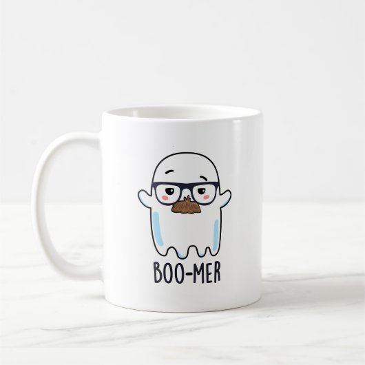 Boo-mer Funny Middle Aged Ghost Pun Koffiemok (Links)