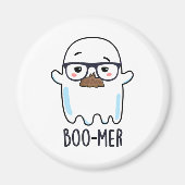Boo-mer Funny Middle Aged Ghost Pun Magneet (Voorkant)