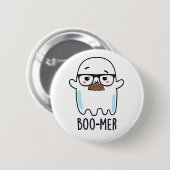 Boo-mer Funny Middle Aged Ghost Pun Ronde Button 5,7 Cm (Voorkant /achterkant)