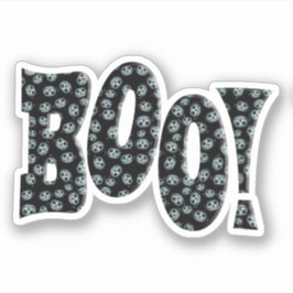 BOO! Met Witte Pompoen Halloween Sticker