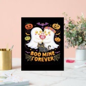 Boo Mine Forever Schattige Ghosts Black Cat Love H Acryl Bord (Huwelijk)