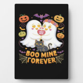 Boo Mine Forever Schattige Ghosts Black Cat Love H Fotoplaat (voorkant)