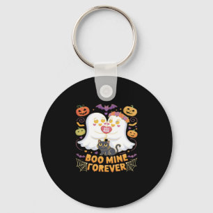 Boo Mine Forever Schattige Ghosts Black Cat Love H Sleutelhanger