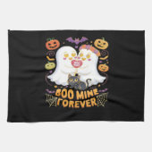Boo Mine Forever Schattige Ghosts Black Cat Love H Theedoek (Horizontaal)