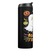 Boo Mine Forever Schattige Ghosts Black Cat Love H Thermosbeker (Gedraaid links)