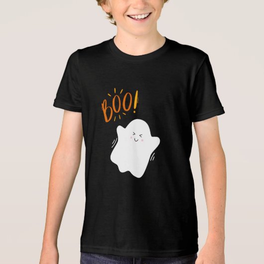 Boo Minimalist Ghost Halloween T-shirt (Voorkant)