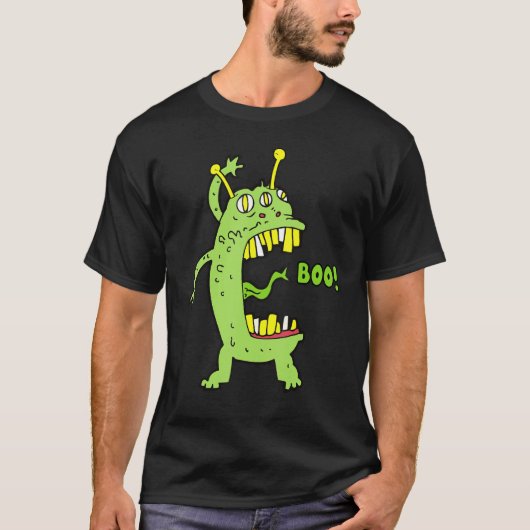 Boo Monster Alien Halloween T-shirt (Voorkant)