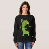 Boo Monster Alien Halloween Trui (Voorkant volledig)