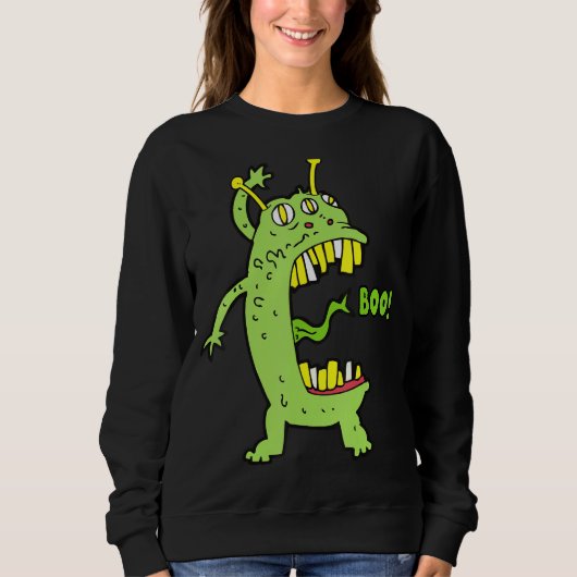 Boo Monster Alien Halloween Trui (Voorkant)
