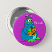 Boo Monster met pompoen Ronde Button 7,6 Cm (Voorkant /achterkant)