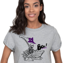Boo My Catch Halloween Gevist Minimalistisch Tri-Blend Shirt