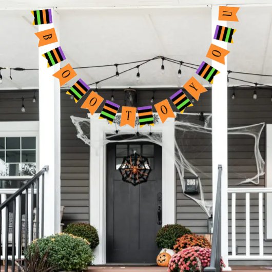 Boo naar je aangepaste halloween vlaggetjes