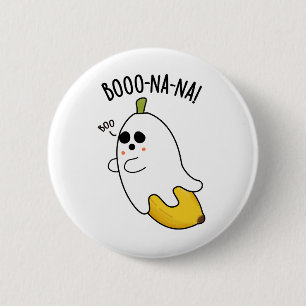 Boo-nana Grappige Geest Banaan Woordspeling  Ronde Button 5,7 Cm
