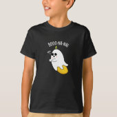 Boo-nana Grappige Ghost Banaan Pun Donker BG T-shirt (Voorkant)