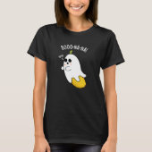 Boo-nana Grappige Ghost Banaan Pun Donker BG T-shirt (Voorkant)