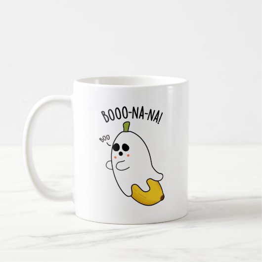 Boo-nana Grappige Ghost Banana Pun Koffiemok (Links)