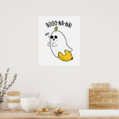 Boo-nana Grappige Ghost Banana Pun Poster (Keuken)