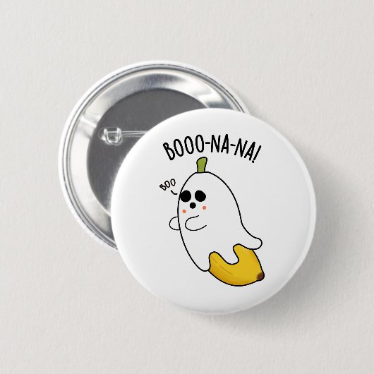 Boo-nana Grappige Ghost Banana Pun Ronde Button 5,7 Cm (Voorkant /achterkant)