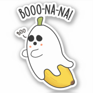 Boo-nana Grappige Ghost Banana Pun Sticker