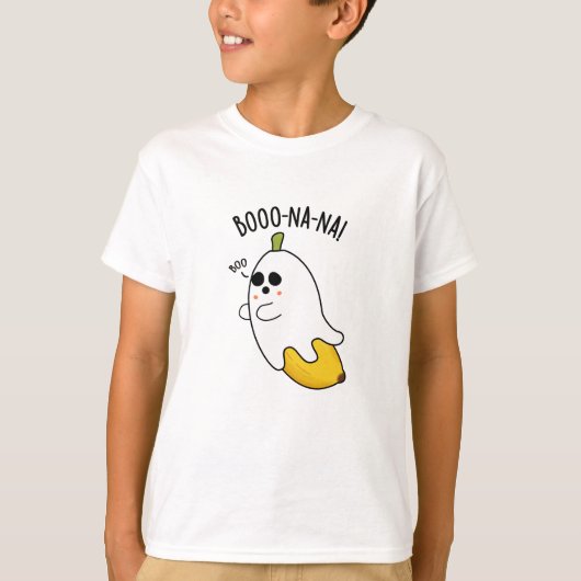 Boo-nana Grappige Ghost Banana Pun T-shirt (Voorkant)