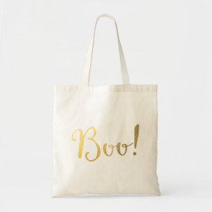 BOO! Nepgoud uitzicht Herfst Halloween Feestelijk Tote Bag